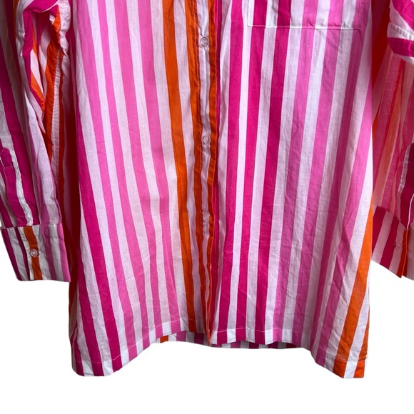 Beach Riot Alexa Top Cover-Up in Sunset Stripes Size PL Petite Large - Picture 6 of 13
